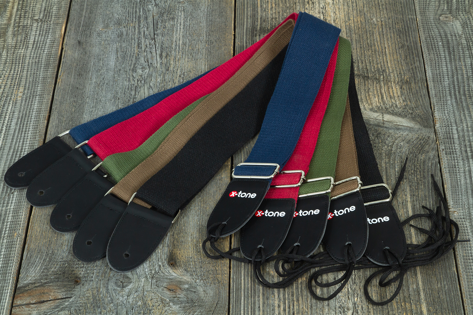 X-tone B019-bl Cotton Metal Buckle Guitar Strap - Sangle Courroie - Variation 2