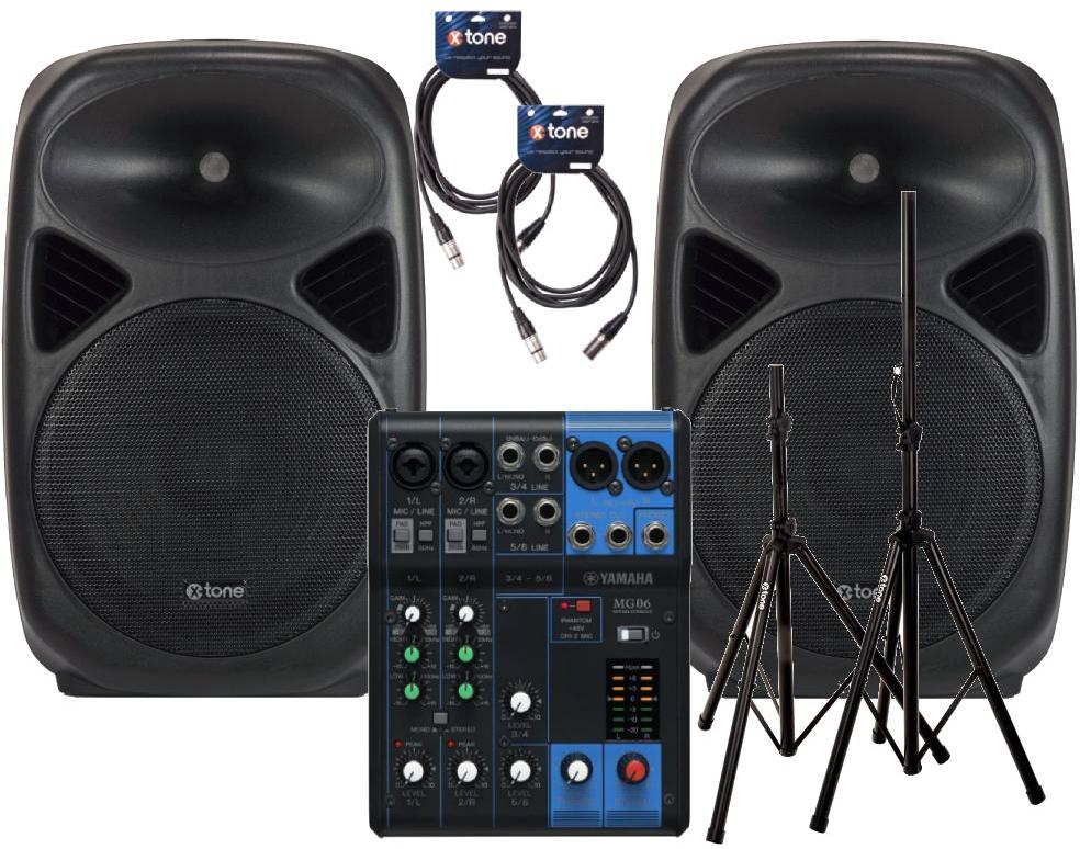 Pack sonorisation X-tone 2 x SMA-12 + MG06 + XH 6310+ Sac + 2x X1003-Xlr-xlr 6m
