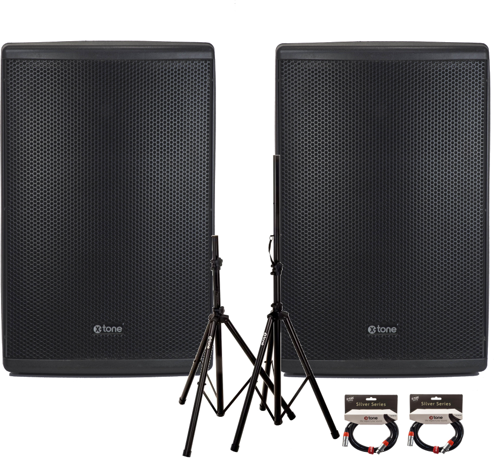 X-tone 2 X Xts-12 + 2  X X2001-3m + Xh 6310 Pied Enceinte Paire - Pack Sonorisation - Main picture