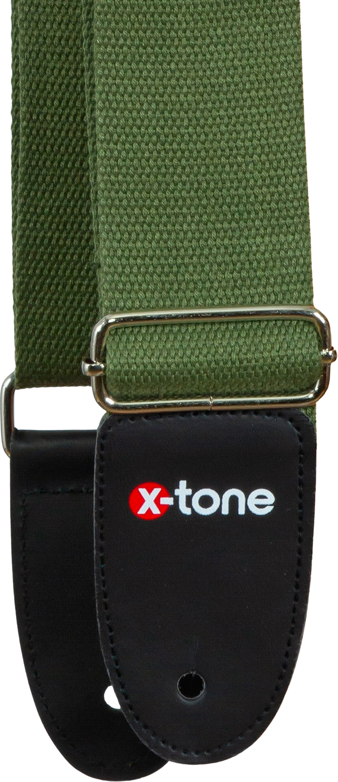 X-tone B038-gr Cotton Metal Buckle Guitar Strap - Sangle Courroie - Main picture