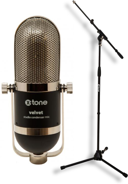 Pied de microphone extensible avec perche - 105 cm à 168 cm