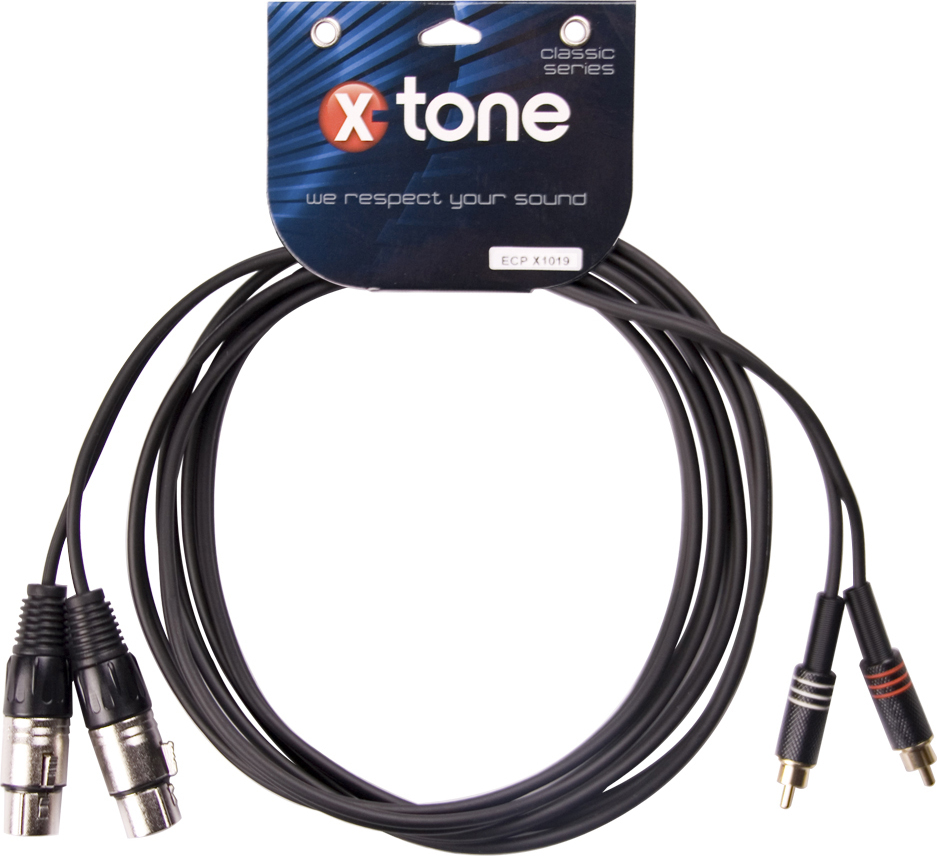 X-tone X1019 2 Xlr Femelle 2 Rca Male 3m - CÂble - Main picture