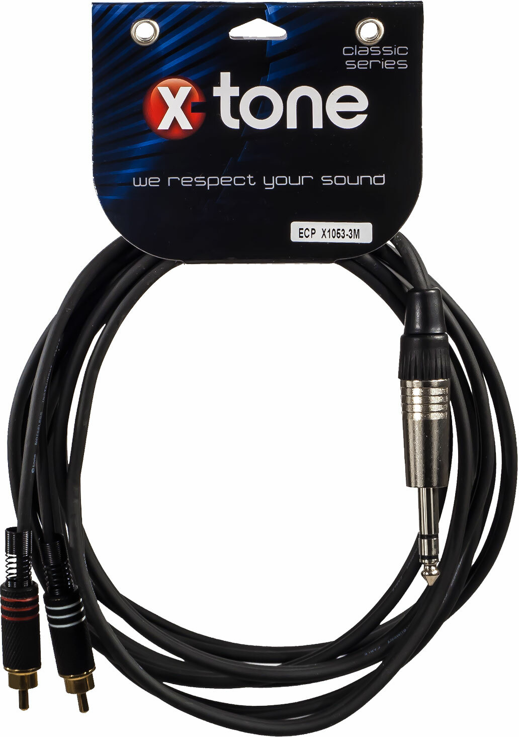 X-tone X1053-3m - Jack(m) 6,35 Stereo / 2 Rca(m) - CÂble - Main picture