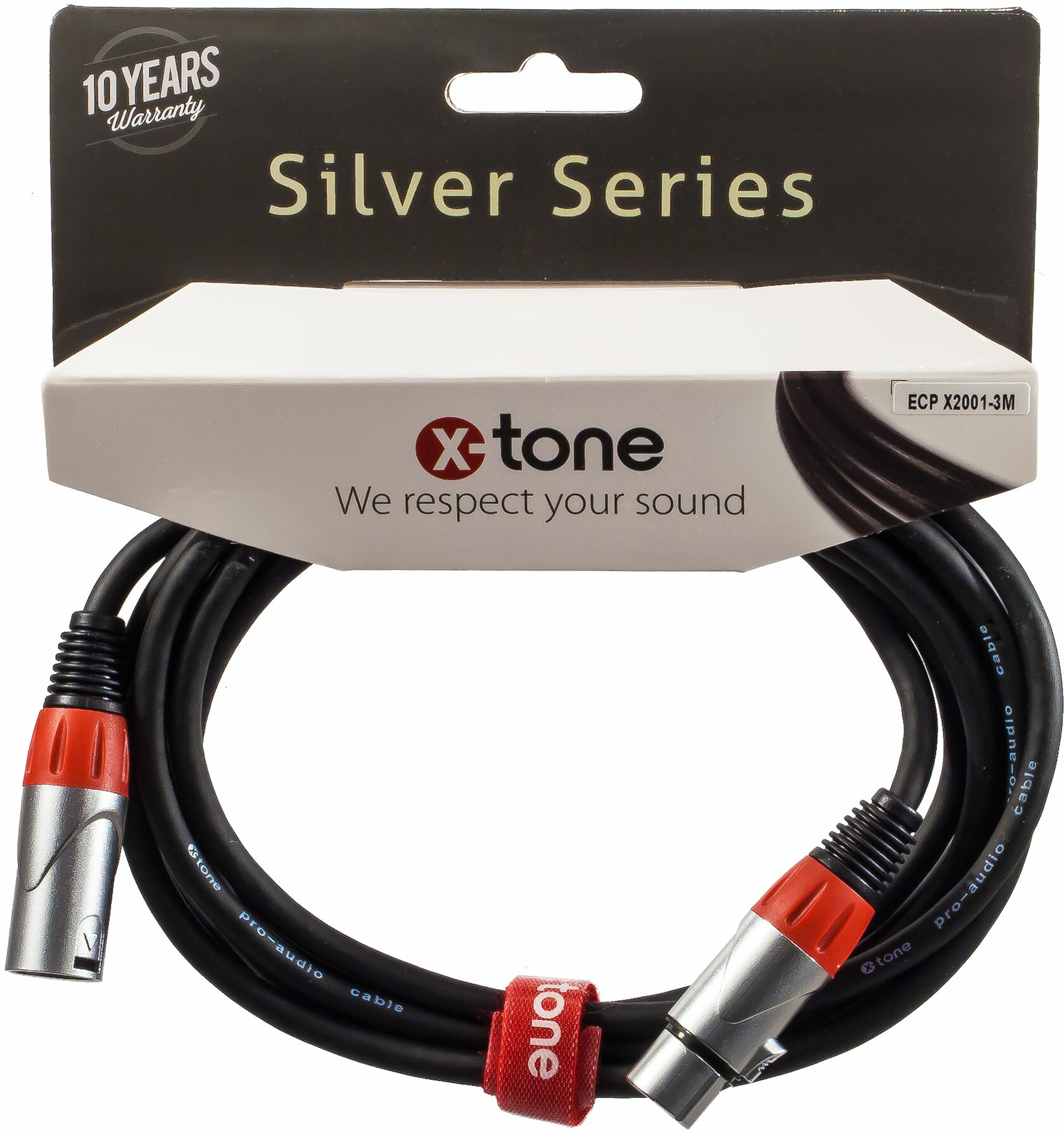 X-tone X2001-3m - Xlr(m) / Xlr(f) Silver Series - CÂble - Main picture