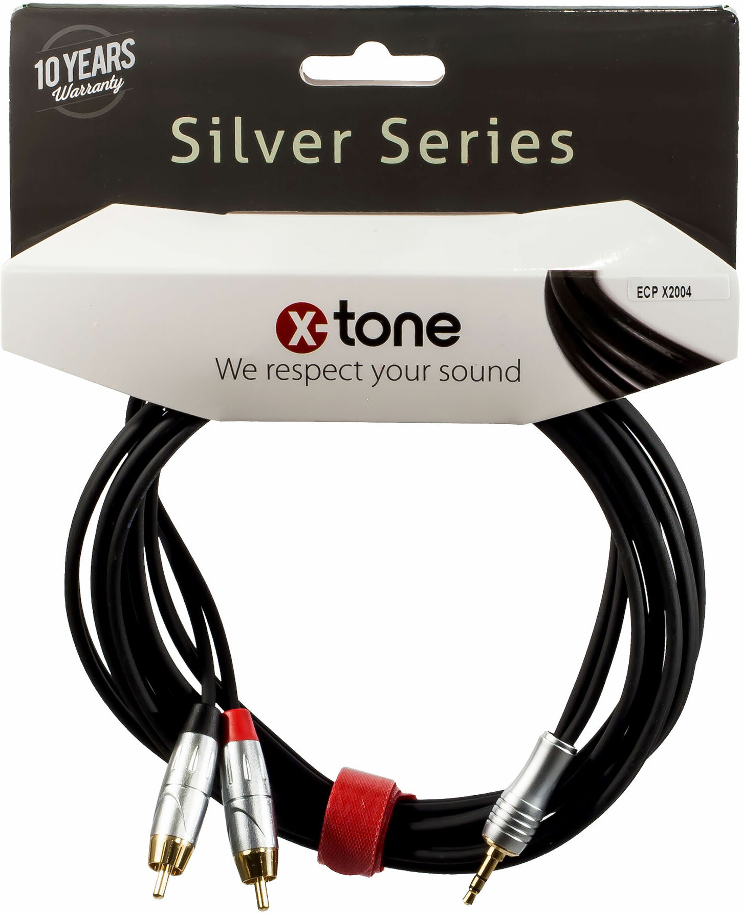 X-tone X2004-1.5m - Jack(m) 3,5 Stereo / 2 Rca(m) Silver Series - CÂble - Main picture