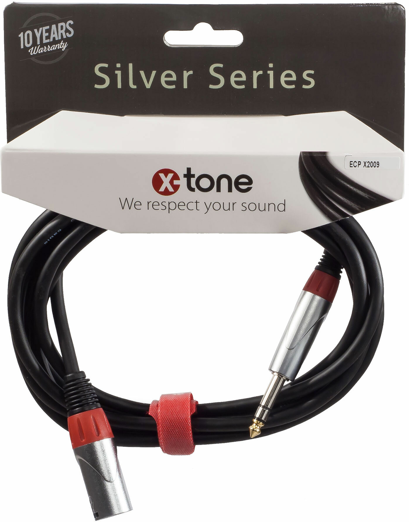 X-tone X2009-1.5m Xlr(m) / Jack(m) 6,35 Trs Silver Series - CÂble - Main picture