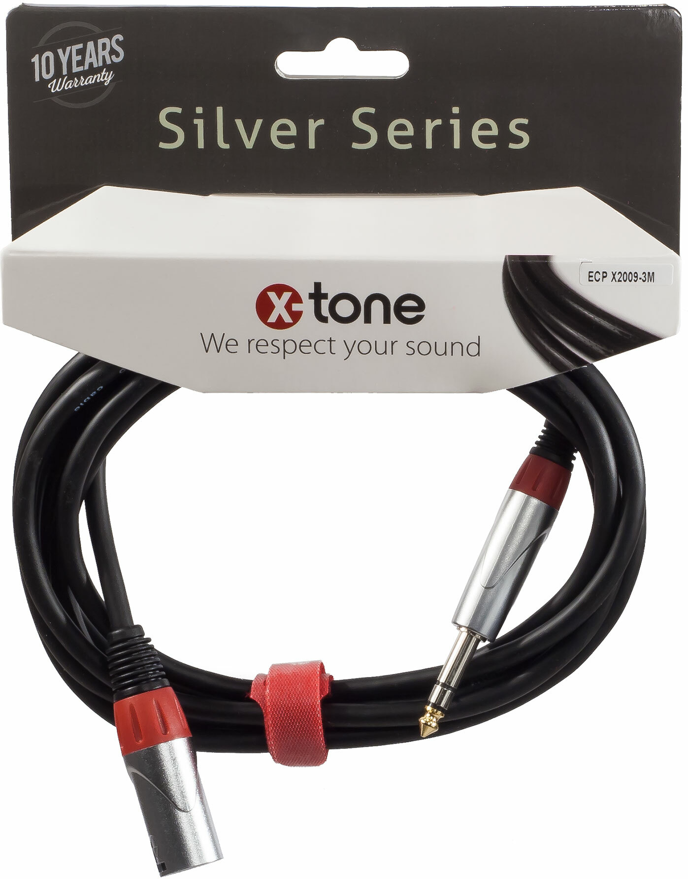 X-tone X2009-3m Xlr(m) / Jack(m) 6,35 Trs Silver Series - CÂble - Main picture