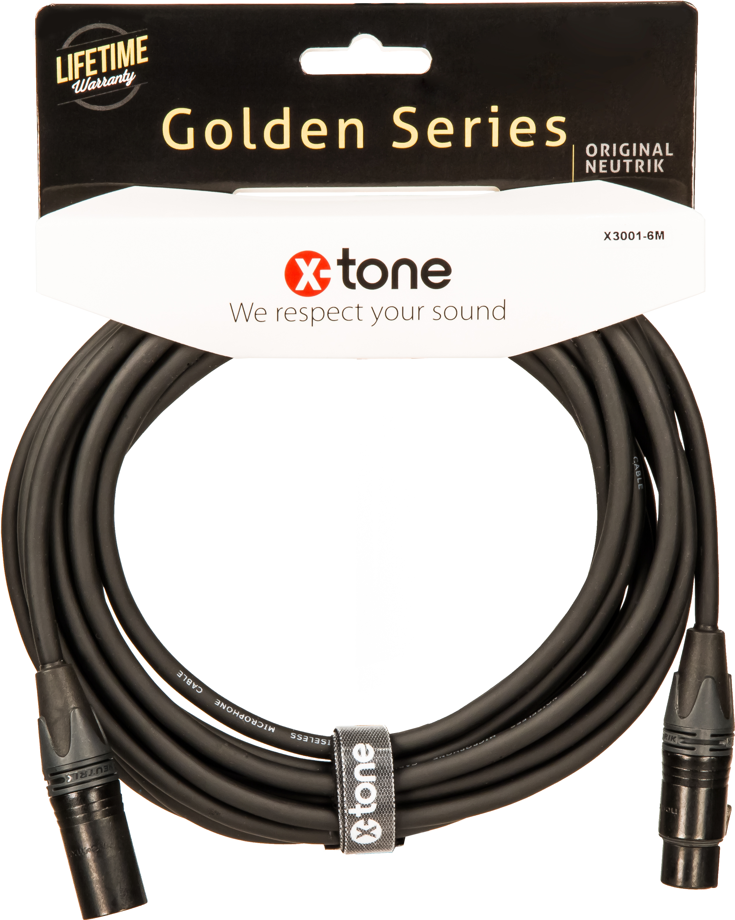 X-tone X3001-6m - Xlr(m) / Xlr(f) Golden Series - CÂble - Main picture