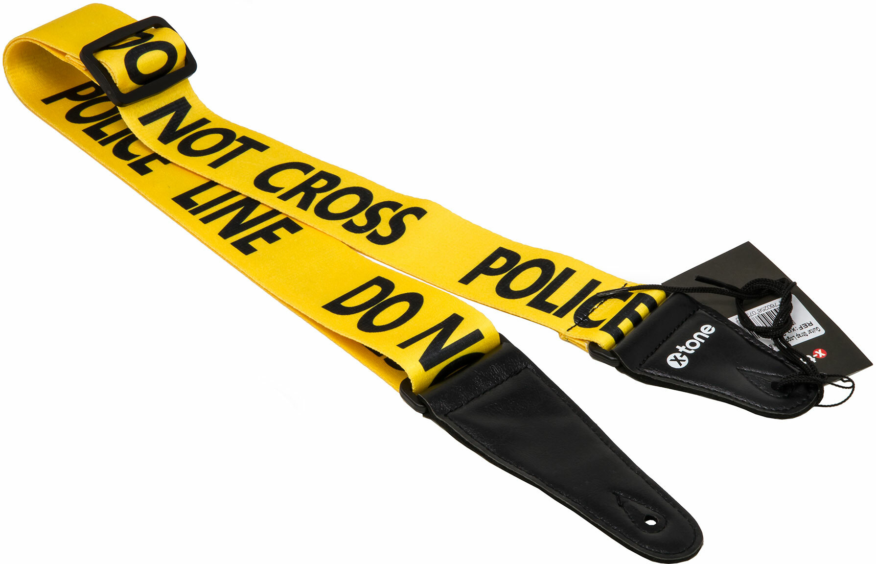 X-tone Xg 3103 Nylon Guitar Strap Police Line Black & Yellow - Sangle Courroie - Main picture