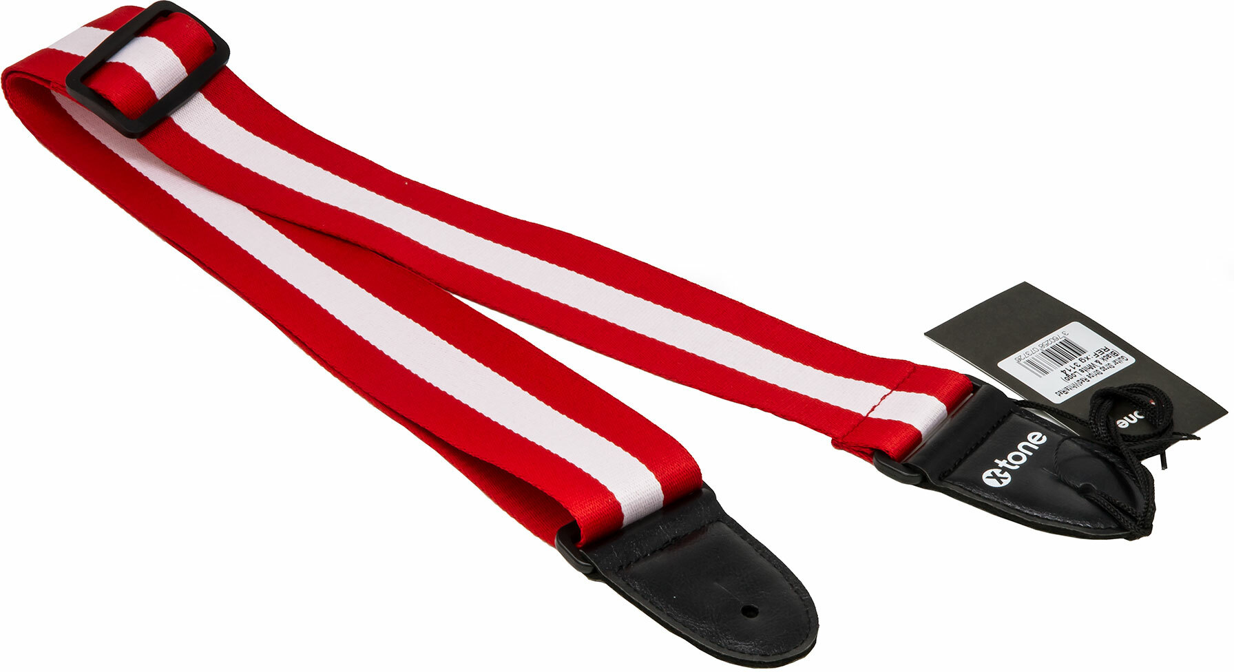 X-tone Xg 3114 Nylon Guitar Strap Stripe Red & White - Sangle Courroie - Main picture