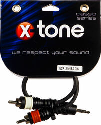 Câble X-tone X1015-0.20M - Jack(M) 3,5 Stereo / 2 RCA(M)