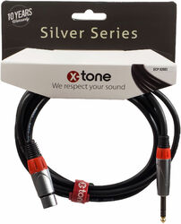 Câble X-tone X2003-1,5M - Jack(M) 6,35 TRS / XLR(F) SILVER SERIES