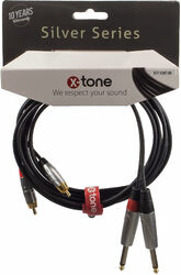 Câble X-tone X2007-3M - 2 Jack(M) 6,35 mono / 2 RCA(M)