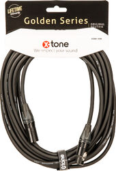 Câble X-tone X3001-10M - XLR(M) / XLR(F) Golden Series