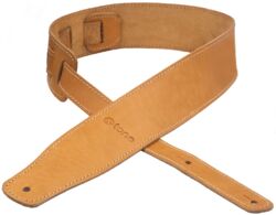 Sangle courroie X-tone xg 3150 CLASSIC LEATHER GUITAR STRAP CUIR 6.5CM BROWNSTONE Caramel