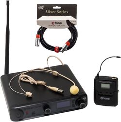 Micro hf serre-tête X-tone XHF100H Systeme HF Serre Tete Frequence Fixe + X-TONE Xlr Xlr 3M