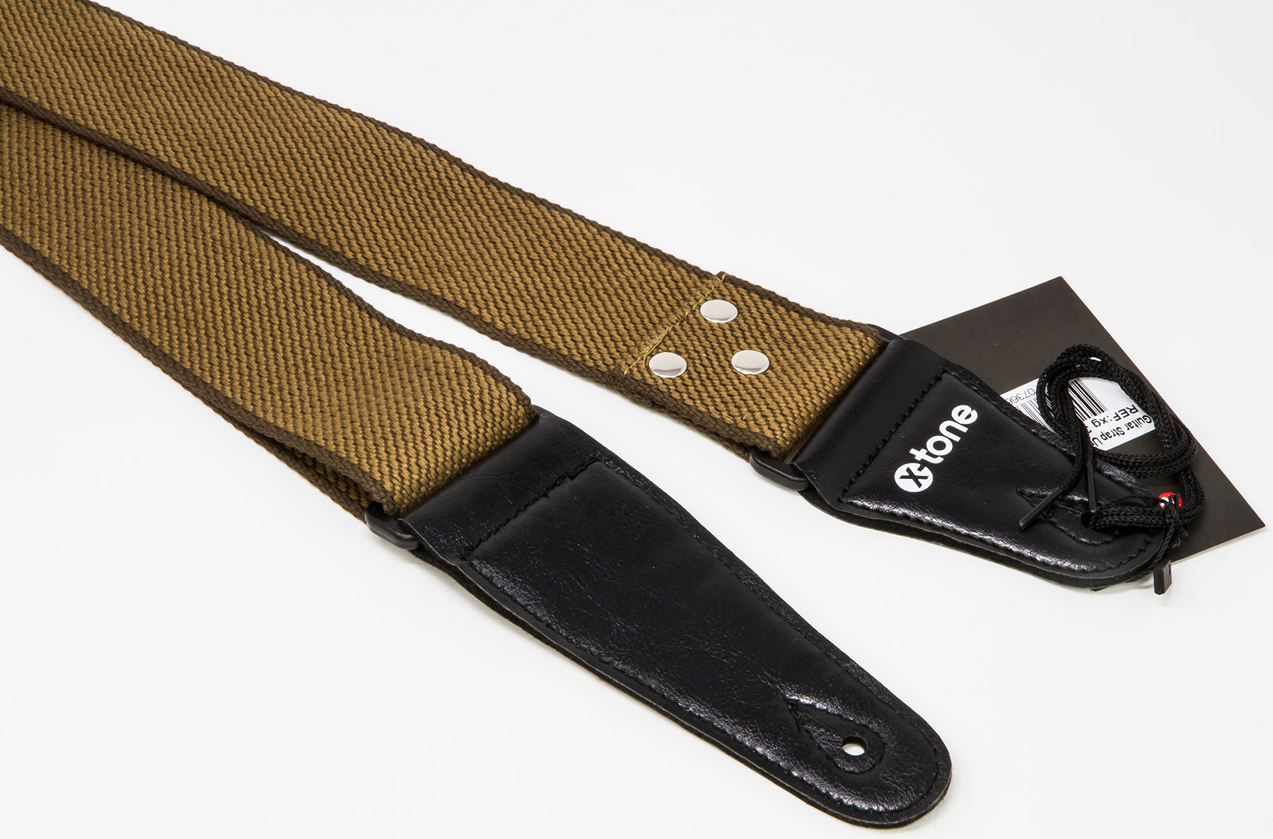 X-tone Xg 3108 Cotton Guitar Strap Khaki - Sangle Courroie - Variation 1