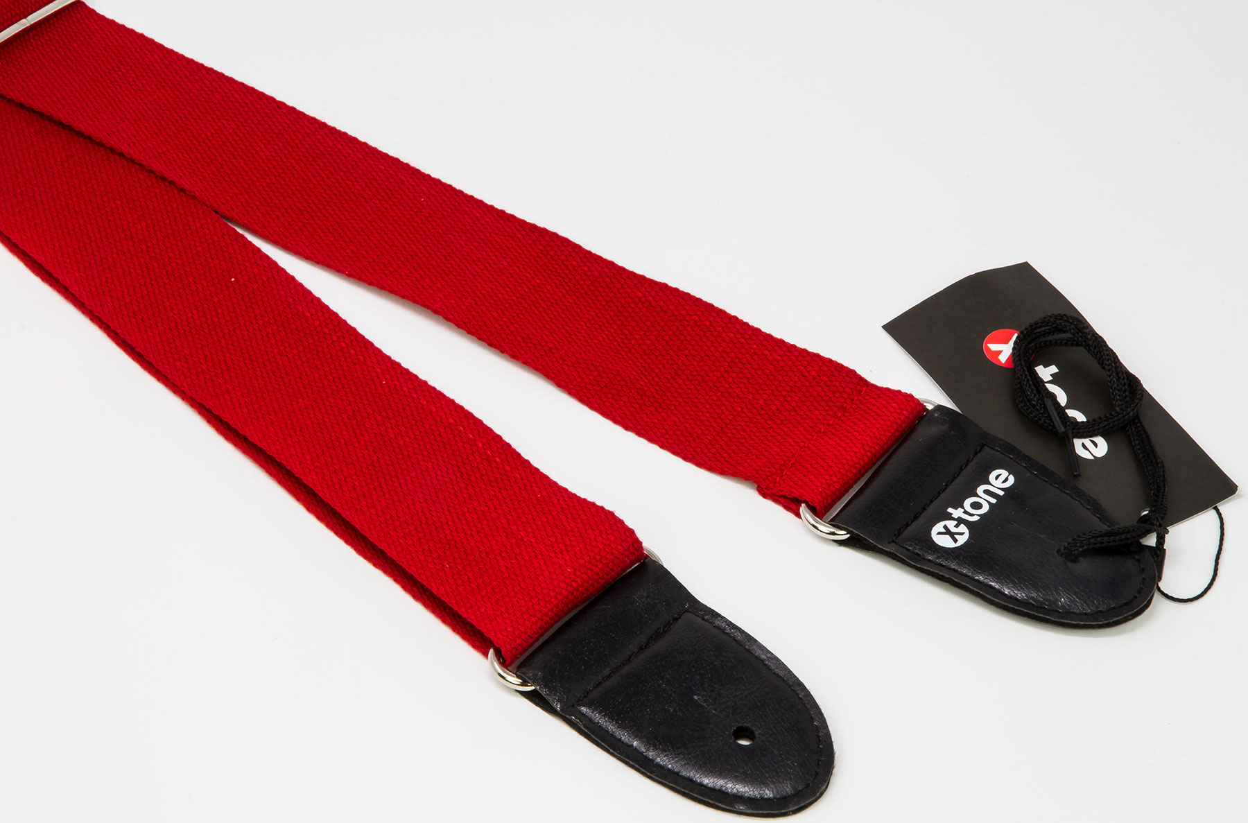 X-tone Xg 3111 Cotton Metal Buckle Guitar Strap Red - Sangle Courroie - Variation 1
