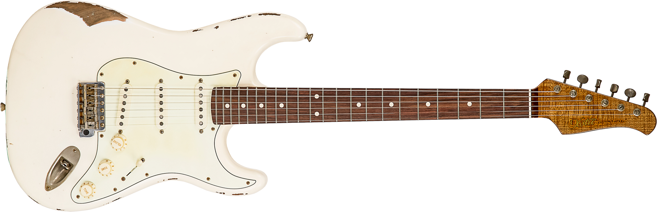 Xotic Xsc-1 Alder California Class 3s Rw #1624r - Heavy Aging Vintage White - Guitare Électrique Forme Str - Main picture