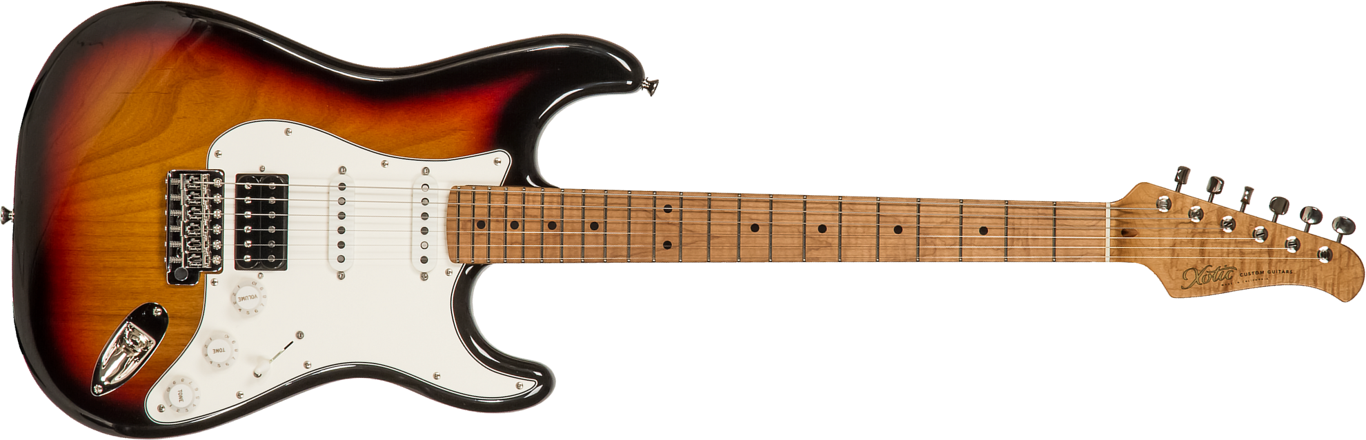 Xotic Xscpro-2 California Class Hss Mn - Light Aging 3 Tone Burst - Guitare Électrique Forme Str - Main picture