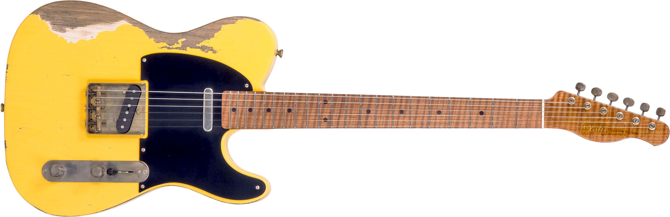 Xotic Xtc-1 Ash Master Grade California Class 2s Mn #1943 - Super Heavy Aging Butterscotch - Guitare Électrique Forme Tel - Main picture
