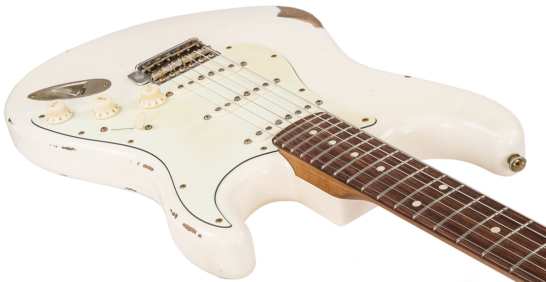 Xotic Xsc-1 Alder California Class 3s Rw #1624r - Heavy Aging Vintage White - Guitare Électrique Forme Str - Variation 3