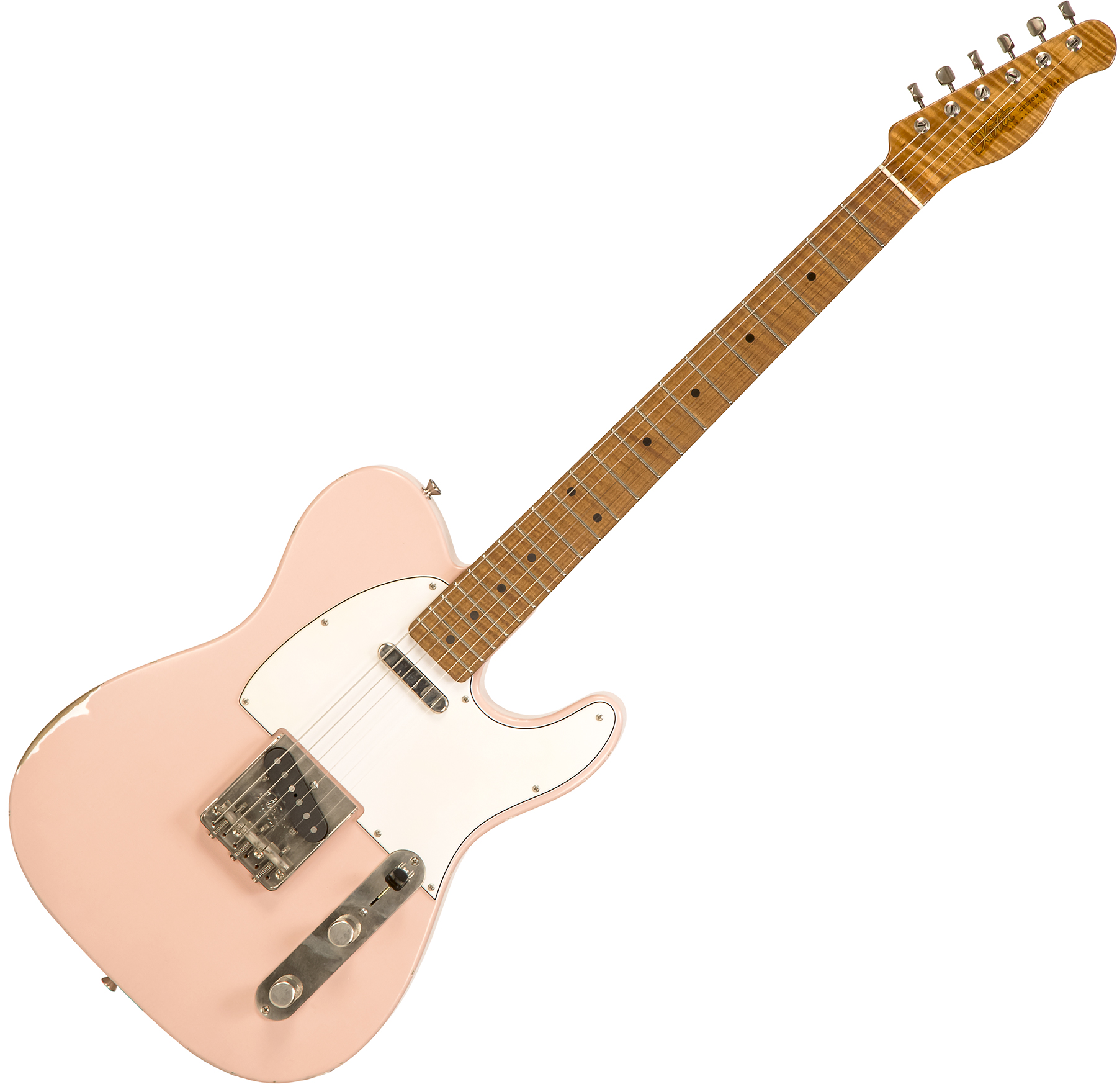 Xotic Xtc-1 Ash California Class 2s Mn #2097 - Medium Aging Shell Pink - Guitare Électrique Forme Tel - Main picture