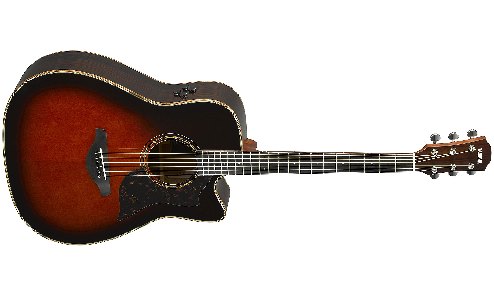 Yamaha A3r Are Tbs Dreadnought Cw Epicea Palissandre 2017 - Tobacco Brown Sunburst - Guitare Electro Acoustique - Variation 1