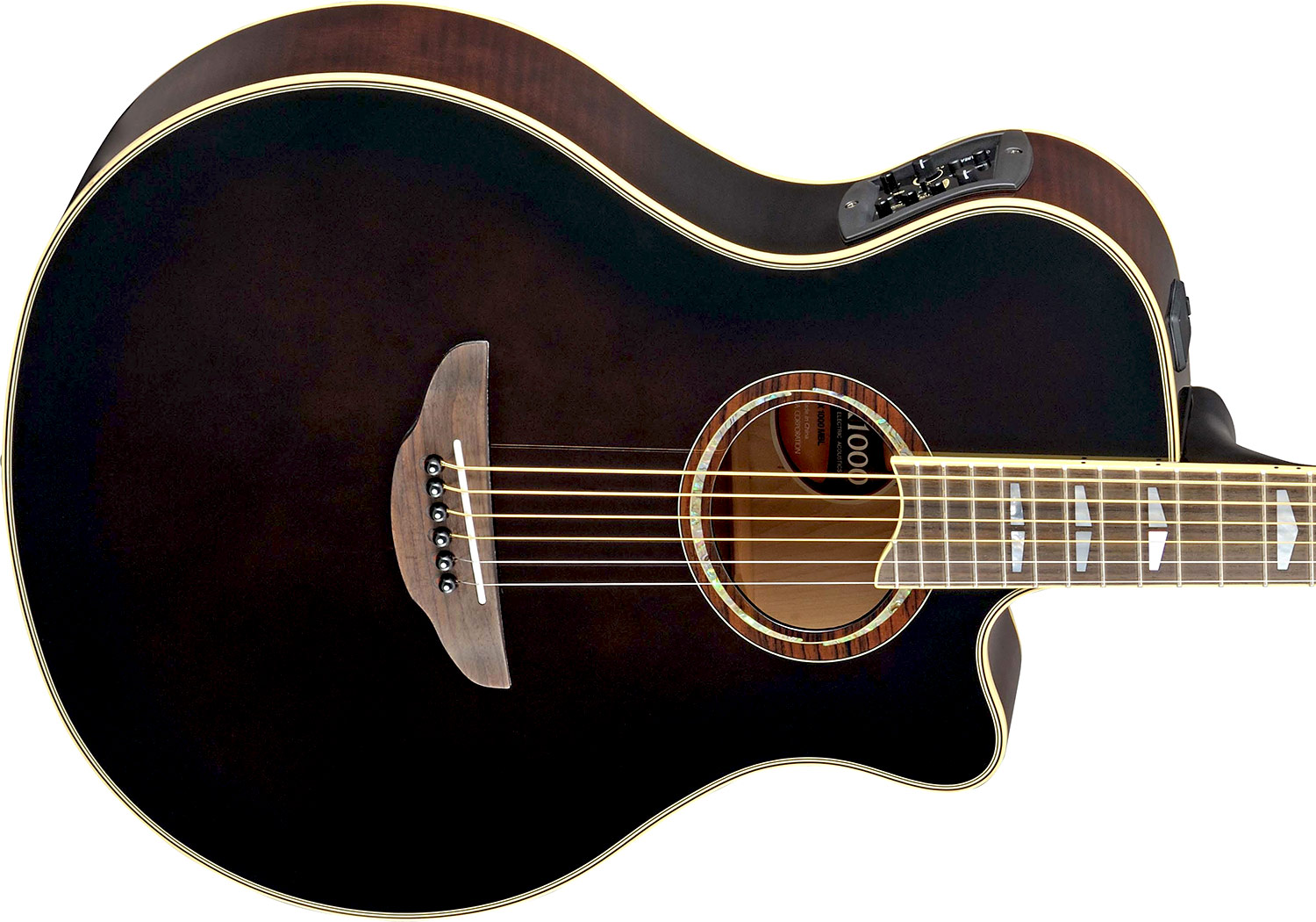 Yamaha Apx1000 Concert Slim Cw Epicea Erable Rw - Mocha Black - Guitare Electro Acoustique - Variation 2