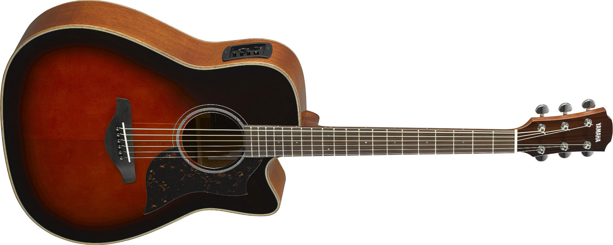 Yamaha A1m Ii Tbs Dreadnought Cw Epicea Acajou 2017 - Tobacco Brown Sunburst - Guitare Electro Acoustique - Main picture