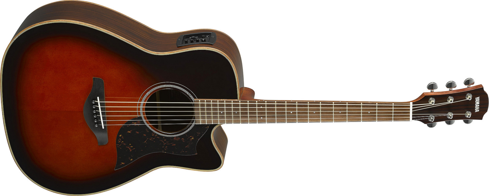 Yamaha A1r Ii Tbs Dreadnought Cw Epicea Palissandre 2017 - Tobacco Brown Sunburst - Guitare Electro Acoustique - Main picture