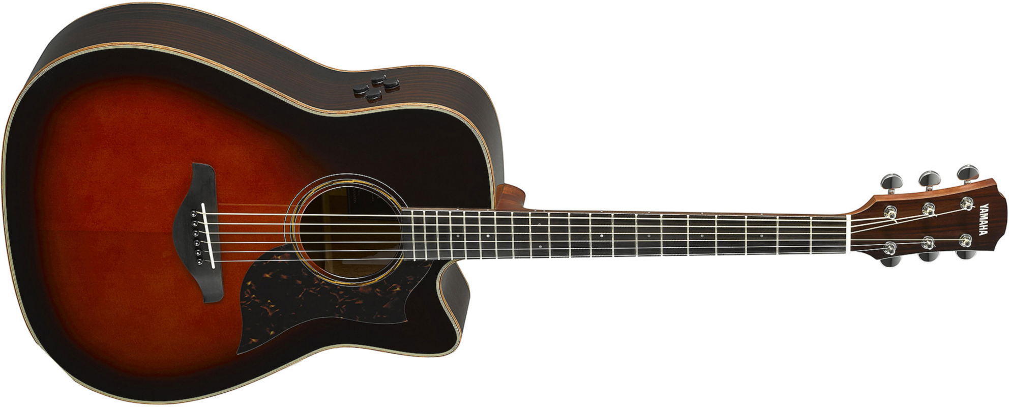 Yamaha A3r Are Tbs Dreadnought Cw Epicea Palissandre 2017 - Tobacco Brown Sunburst - Guitare Electro Acoustique - Main picture