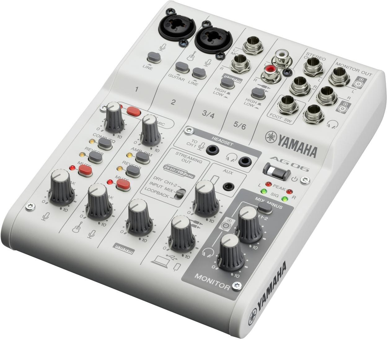 Table de mixage analogique Yamaha Ag06 Mk2 WH