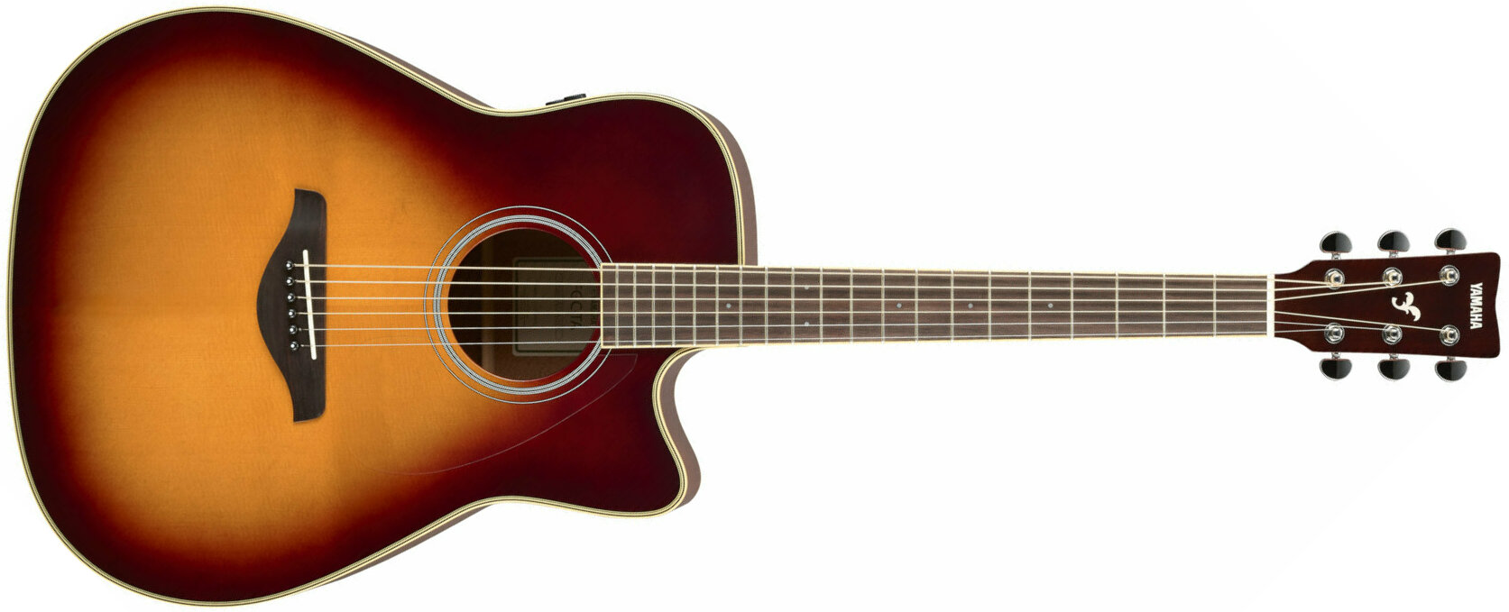 Yamaha Fgc-ta Transacoustic Cutaway Epicea Acajou Rw - Brown Sunburst - Guitare Acoustique - Main picture