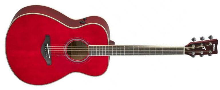 Yamaha Fs-ta Transacoustic - Ruby Red - Guitare Acoustique - Main picture