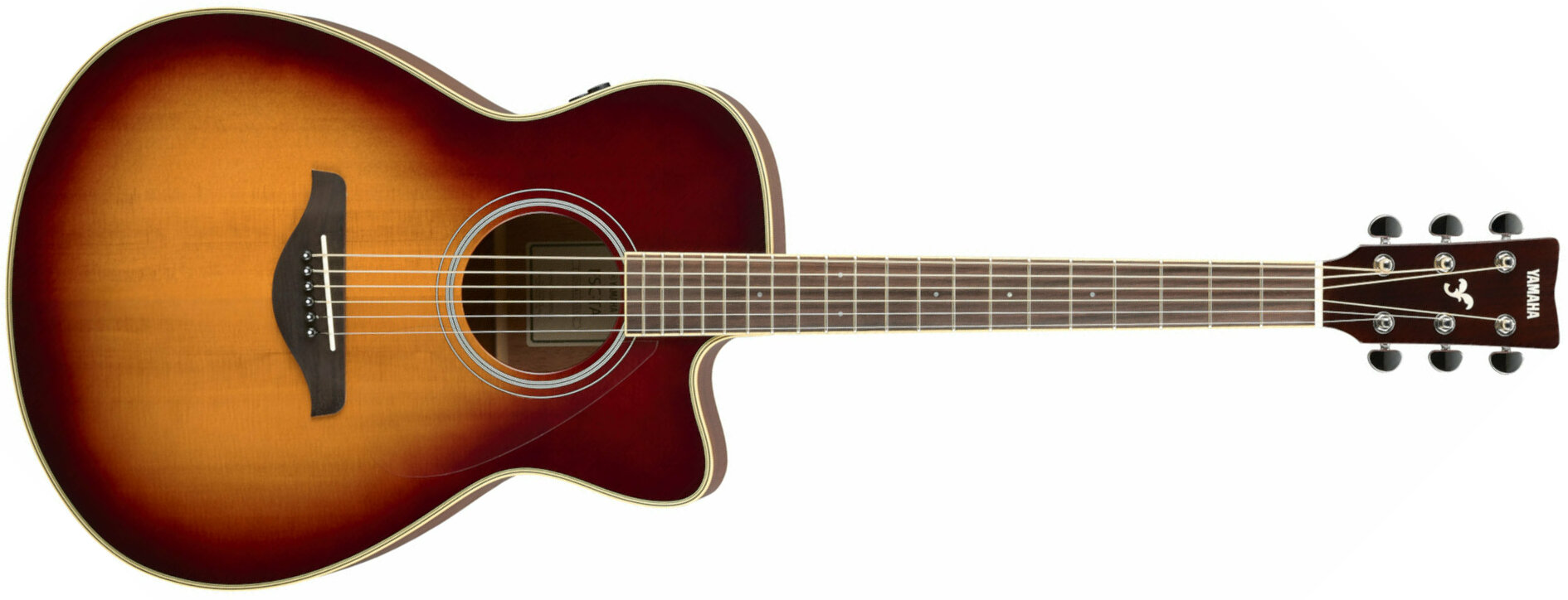 Yamaha Fsc-ta Transacoustic Cutaway Epicea Acajou Rw - Brown Sunburst - Guitare Acoustique - Main picture