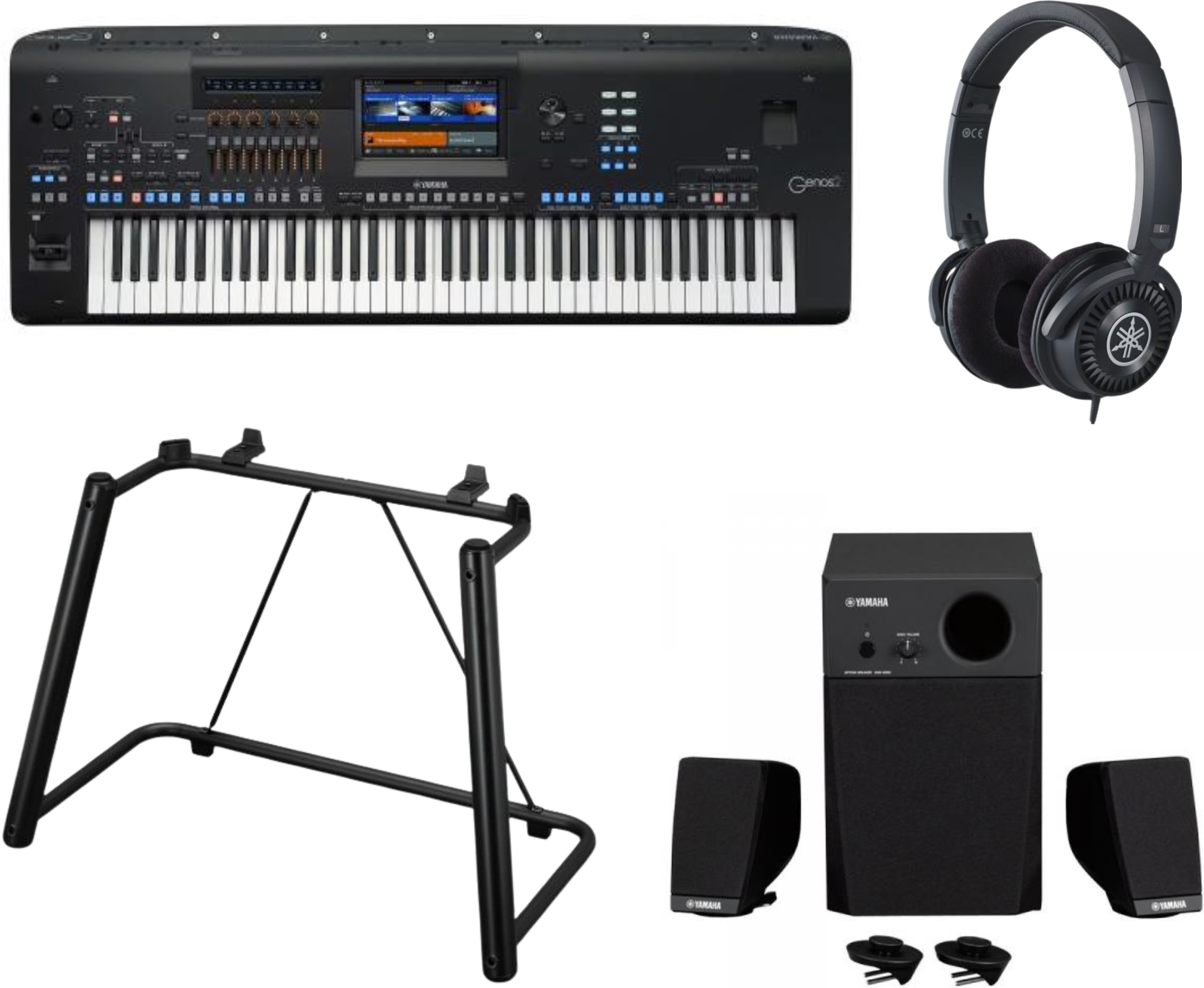 Yamaha Genos 2 + Stand + Amplificateur + Casque - Pack Clavier - Main picture
