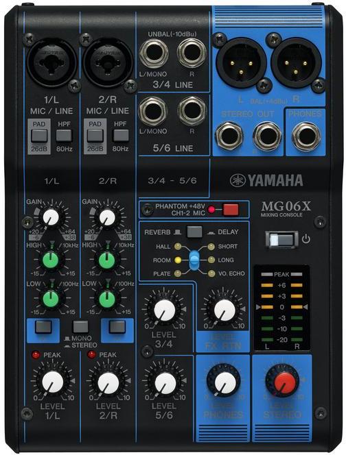 Table de mixage analogique Yamaha MG06X