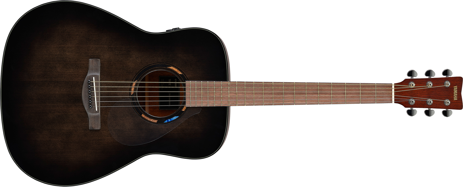 Yamaha Tag1e Transacoustic Dreadnought Epicea Acajou Noy - Translucent Black - Guitare Folk - Main picture