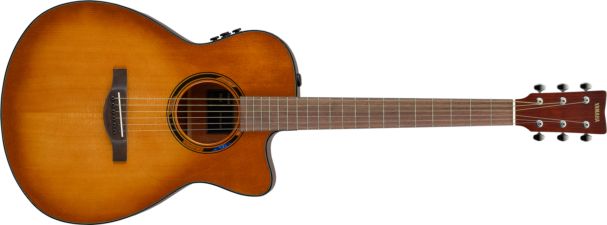 Yamaha Tas1c Transacoustic Concert Epicea Acajou Noy - Sand Burst - Guitare Folk - Main picture
