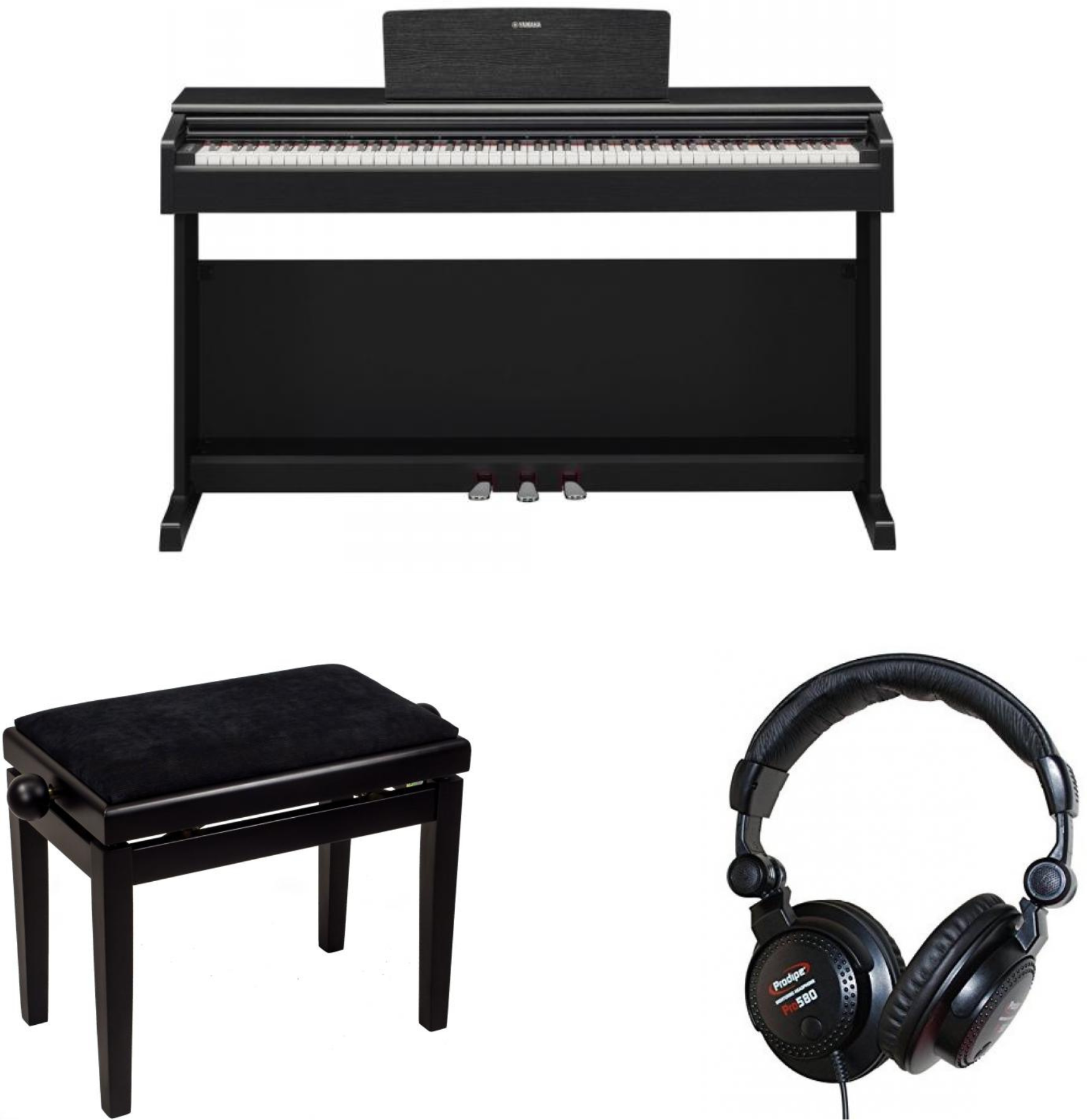 Yamaha Ydp-145 B + Casque + Banquette - Noir - Piano NumÉrique Meuble - Main picture