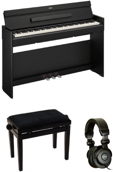 Yamaha Ydp-s56 Noir  + X-hp1 + Banquette Noir Laqué - Noir - Pack Clavier - Main picture