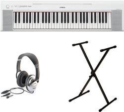 Piano numérique portable Yamaha NP-15 WH + Stand + Casque