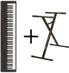 Piano numérique portable Yamaha P-45 black + Stand Premium - Black