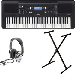 Pack clavier synthétiseur Yamaha PSR E373 + Stand X + Casque + SHP 2300H