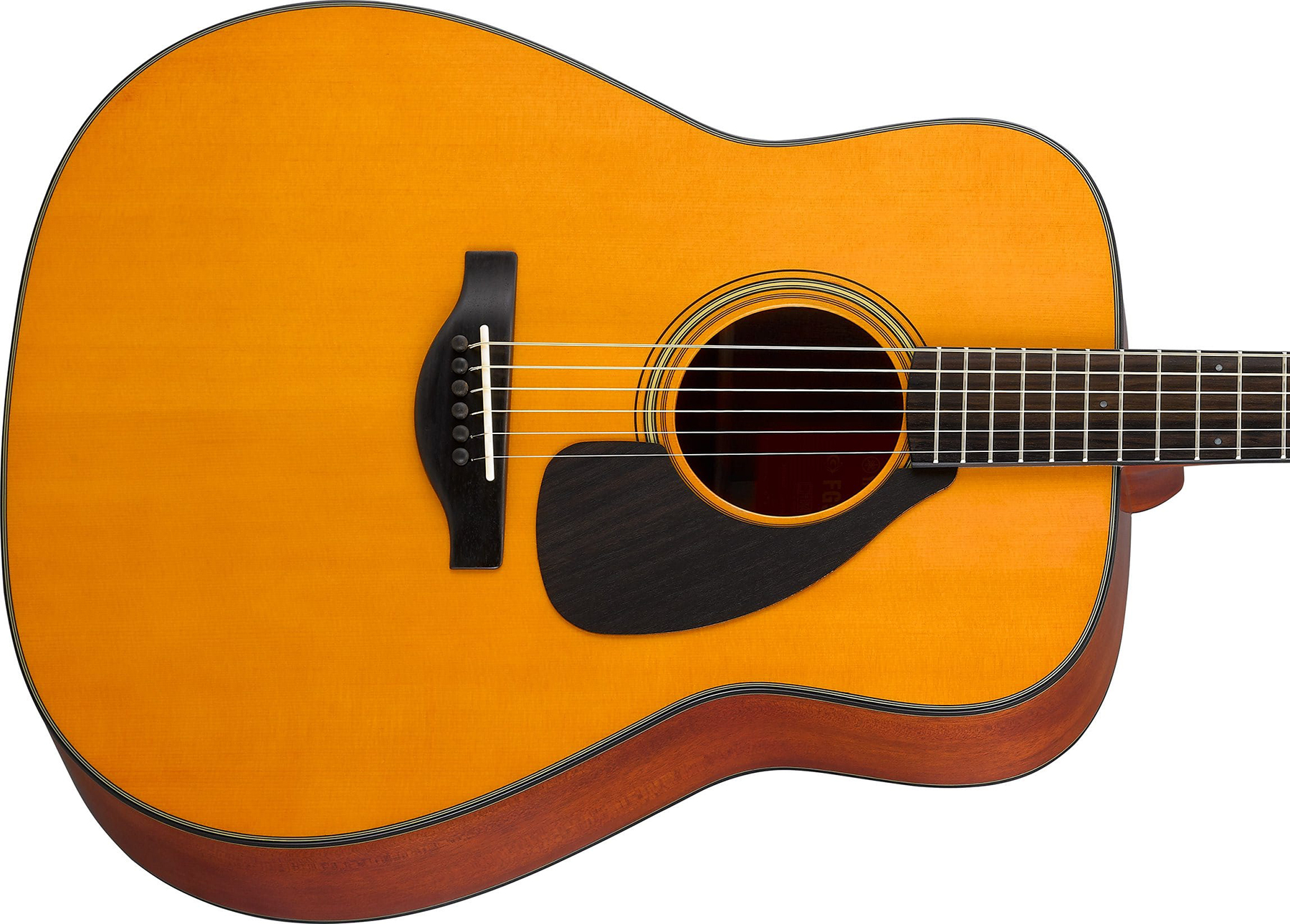 Yamaha Fg5 Red Label Jap Dreadnought Epicea Acajou Eb - Heritage Natural - Guitare Acoustique - Variation 2