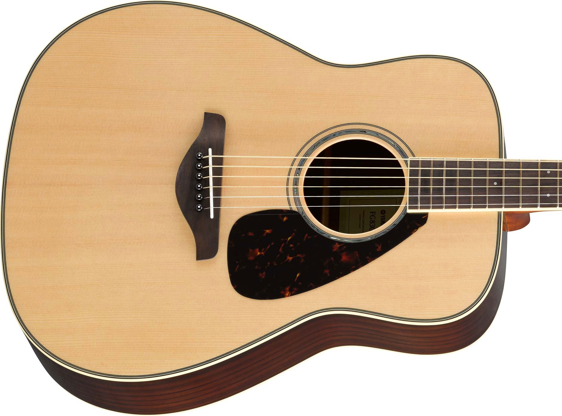 Yamaha Fg830 Nt Dreadnought Epicea Palissandre Rw 2016 - Natural Gloss - Guitare Acoustique - Variation 2