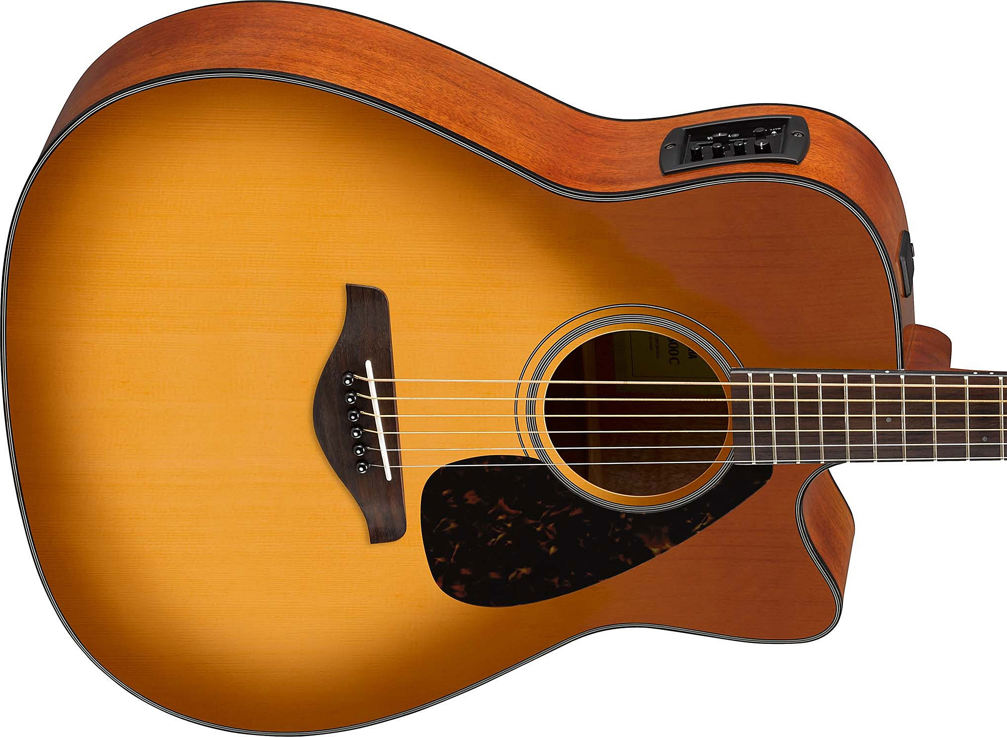 Yamaha Fgx800c Sdb Dreadnought Cw Epicea Nato Rw 2016 - Sand Burst - Guitare Electro Acoustique - Variation 2