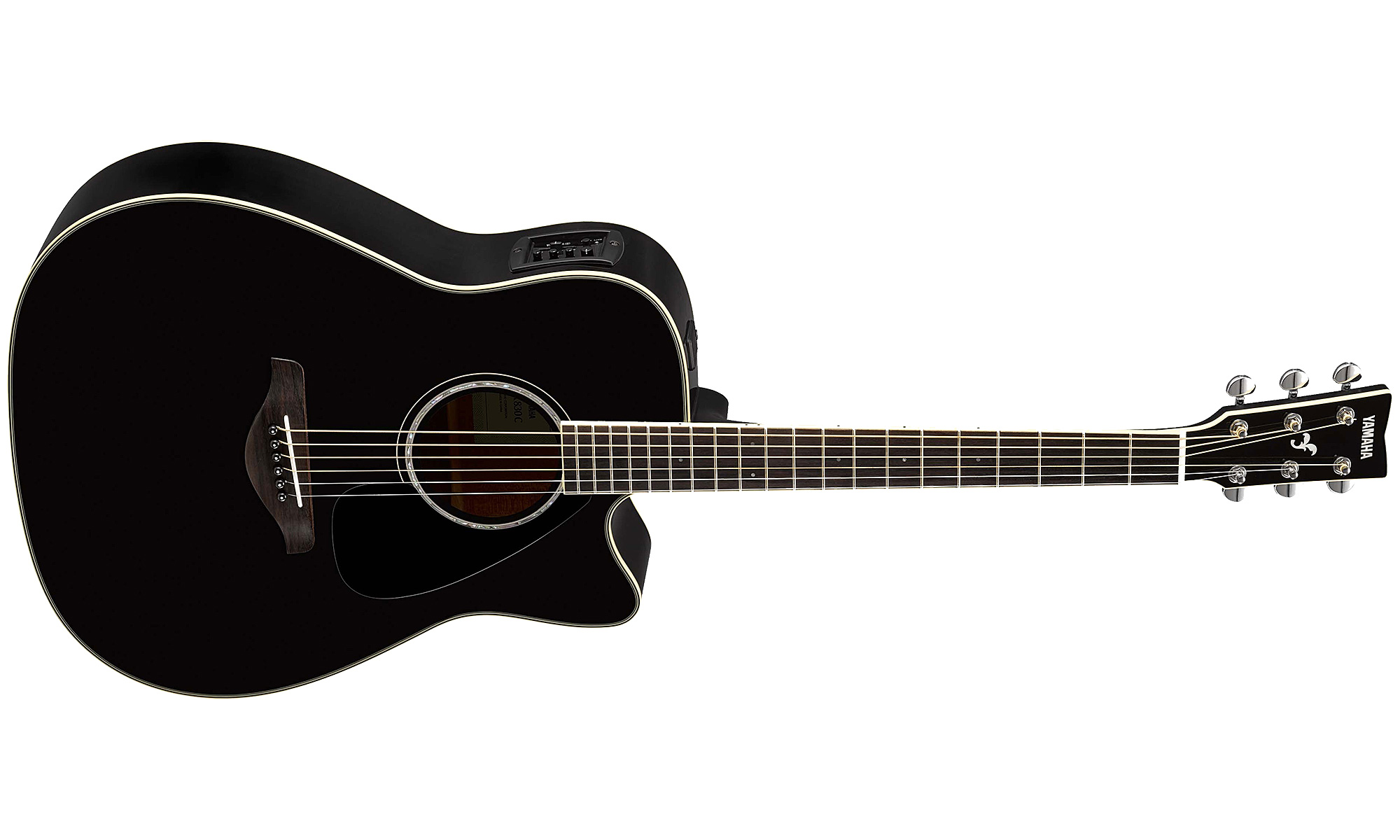 Yamaha Fgx830c Bl Dreadnought Cw Epicea Palissandre 2016 - Black - Guitare Electro Acoustique - Variation 1