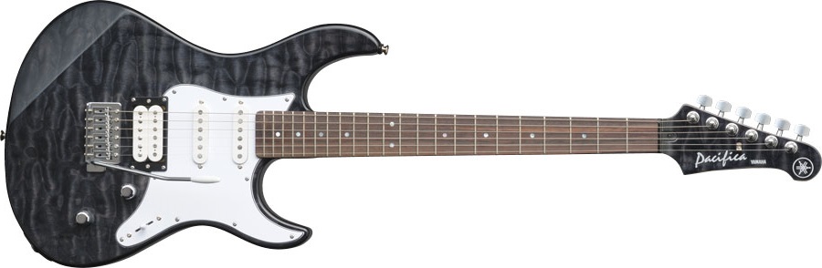 Yamaha Pacifica 212vqm - Translucent Black - Guitare Électrique Forme Str - Variation 1